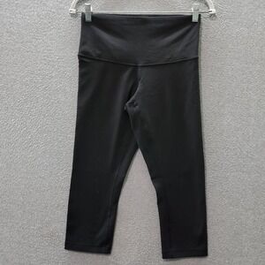 Lululemon Women Activewear Pants 6‎ Black Wunder Under Leggings Cropped